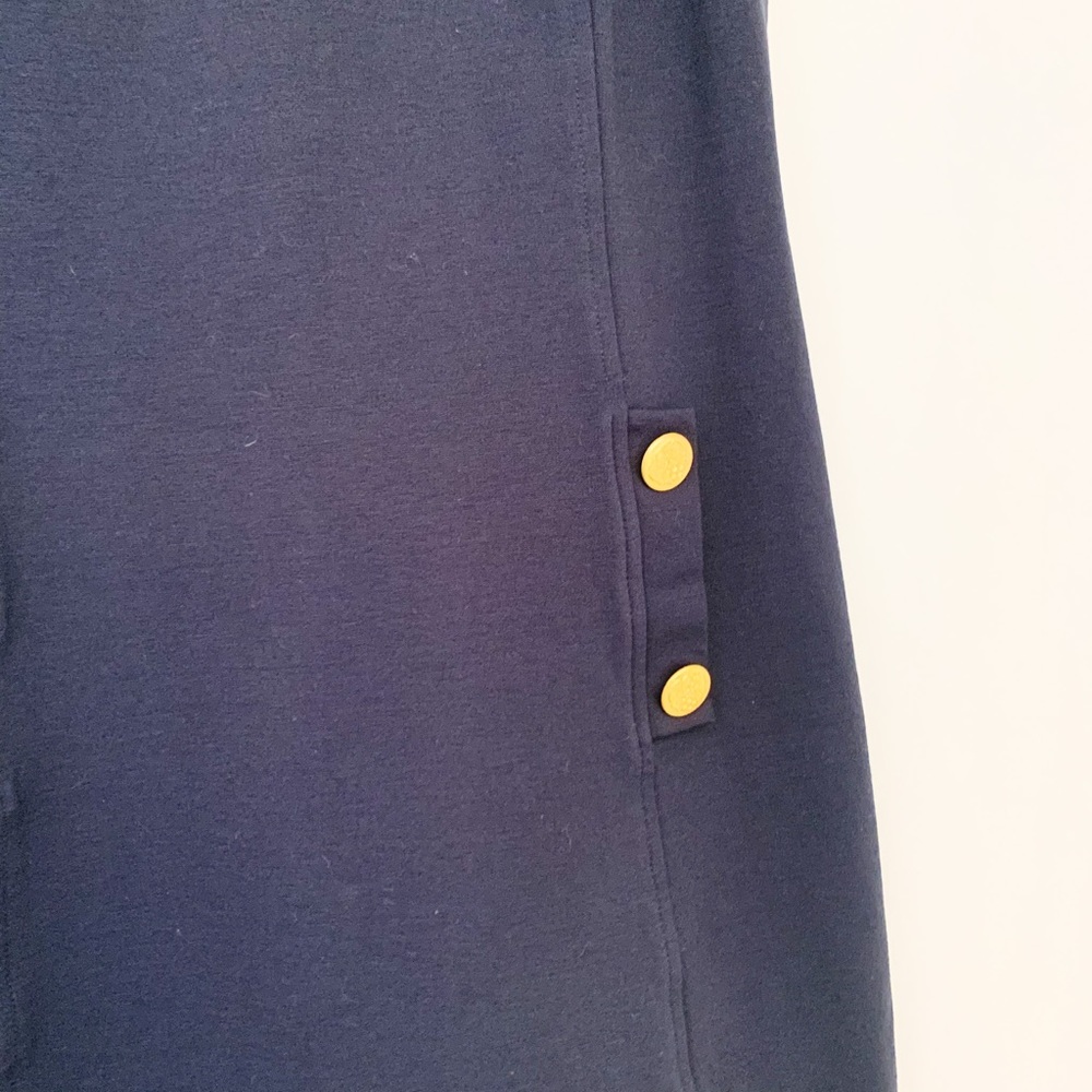 Vince Camuto Soft Navy Blue Sailor Full Back Zip Sleeveless Dress-Size 2 - Picture 6 of 13